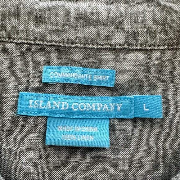ISLAND COMPANY 100% Linen Button Down Long Sleeve Shirt Women’s (~ Small ) - Picture 5 of 9